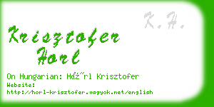 krisztofer horl business card